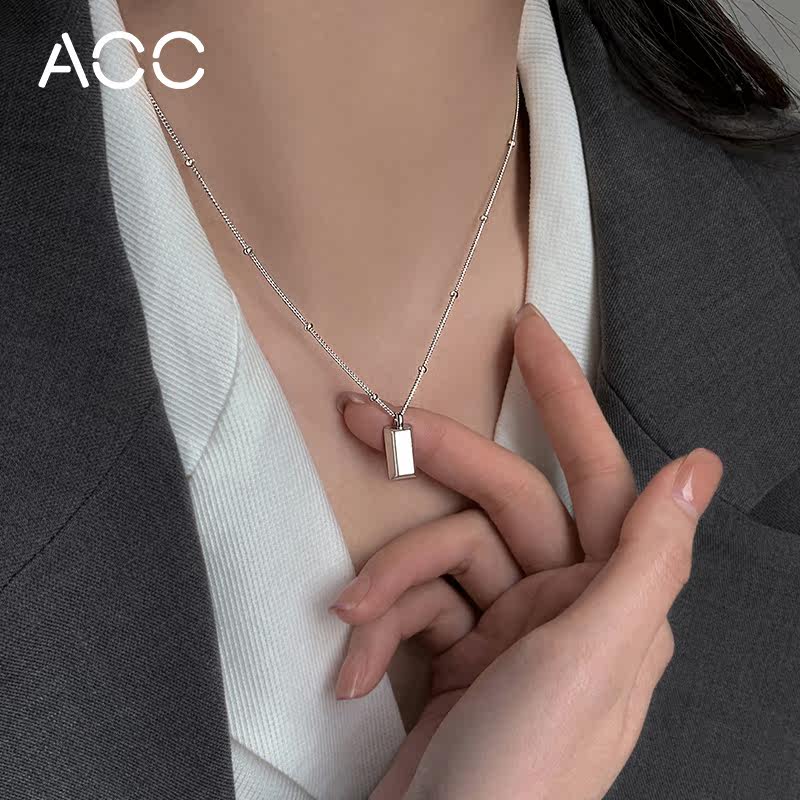 acc小金条925纯银2022年锁骨链 accshore项链
