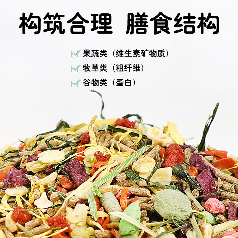 豚鼠粮天竺鼠粮主粮荷兰鼠粮食兔粮零食宠物营养粮荷兰猪粮兔饲料 - 图3