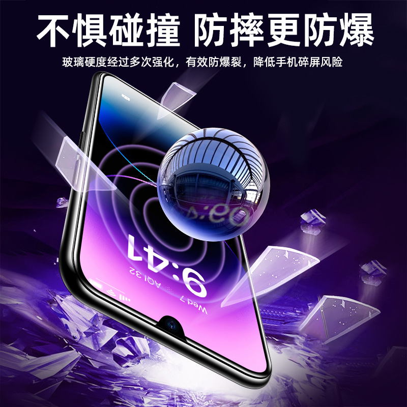 适用oppok13x钢化膜oppo防窥k12x蓝光k10pro新款op全屏k11x防偷窥opp手机opop膜0pp0/k9por/k5k3k12s/r17r15 - 图1