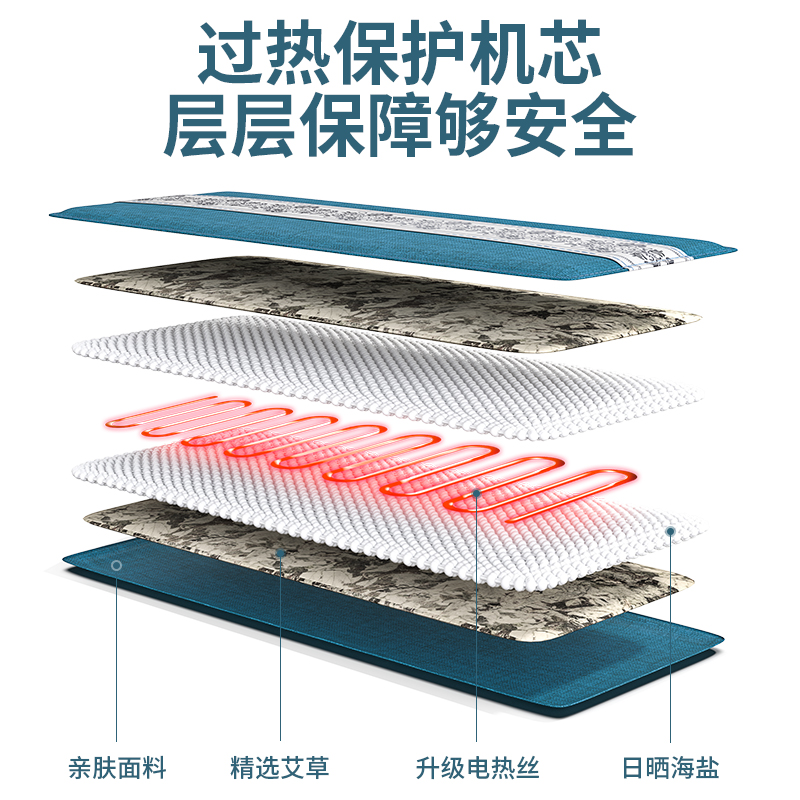 奥克斯热敷包电加热艾草肩理疗袋子 奥克斯柏桔电热敷盐包