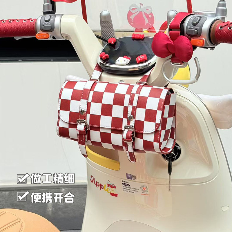 雅迪光芒麦芒KT凯蒂猫联名装饰红色电动车挂钩脚垫后尾包改造配件,淘宝优惠券,粉丝福利购,淘宝优惠卷