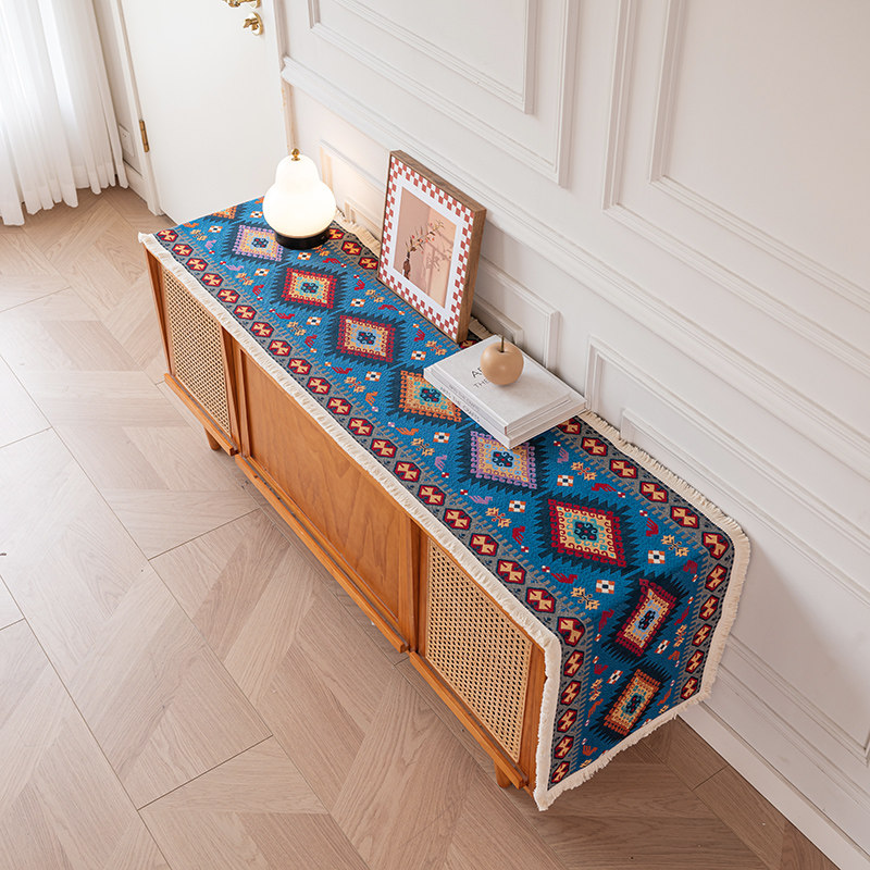 新中式民族风电视柜盖布茶几电视柜台布床头柜桌布复古古风盖巾,淘宝优惠券,粉丝福利购,淘宝优惠卷