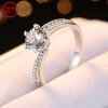 925 sterling silver ring support for women DIY personalized moissanite European and American fashion twisted arm six-claw stone ring support