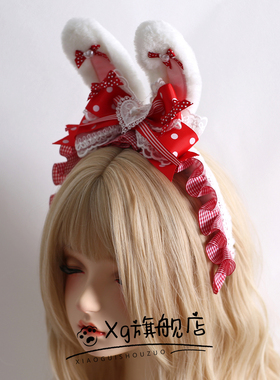 lolita蕾丝蝴蝶结kc发箍女发饰