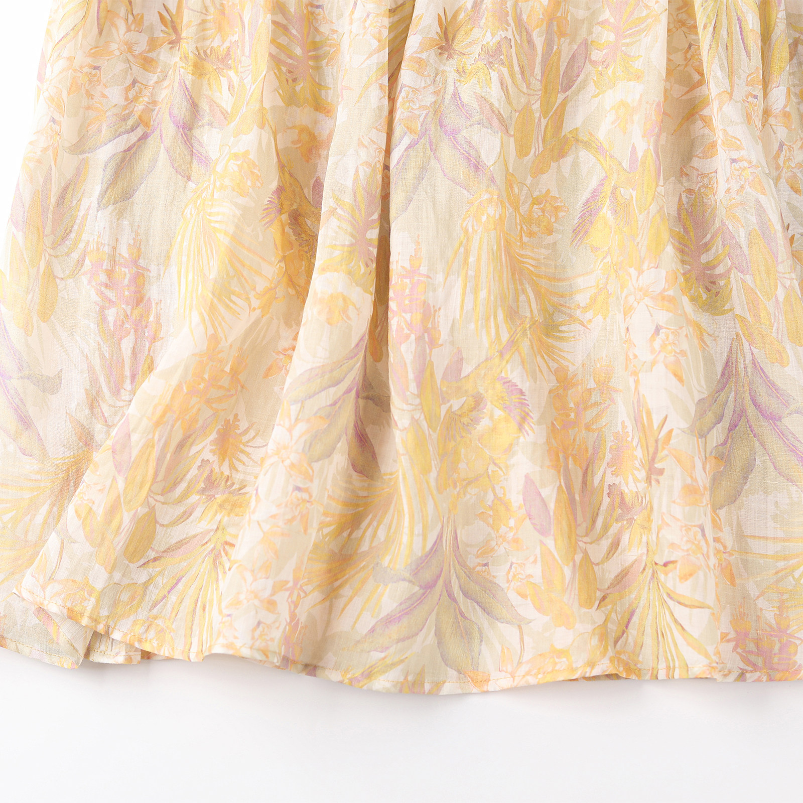 wana try亚麻复古水墨花卉叠穿黄色背心上衣2025夏季新款女上装,淘宝优惠券,粉丝福利购,淘宝优惠卷