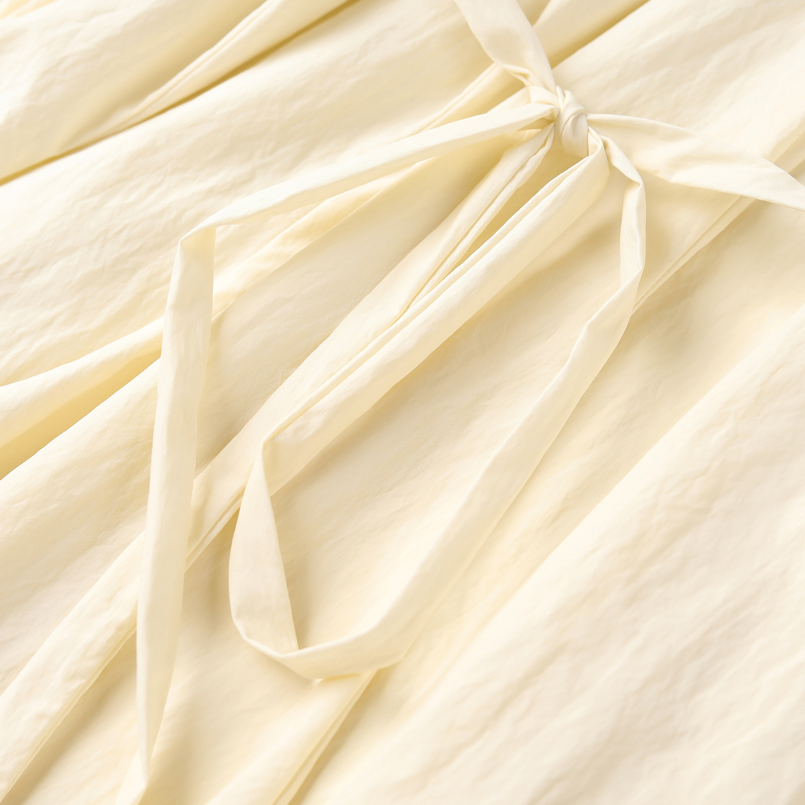 wana try 无袖连衣裙浪漫复古穿搭小众长裙波浪边简约女款裙子 - 图1