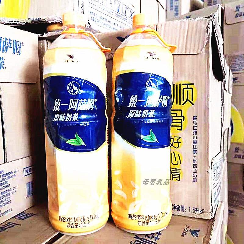 统一阿萨姆奶茶1.5L*3瓶/6瓶大瓶装聚会酒席家宴包邮-图0