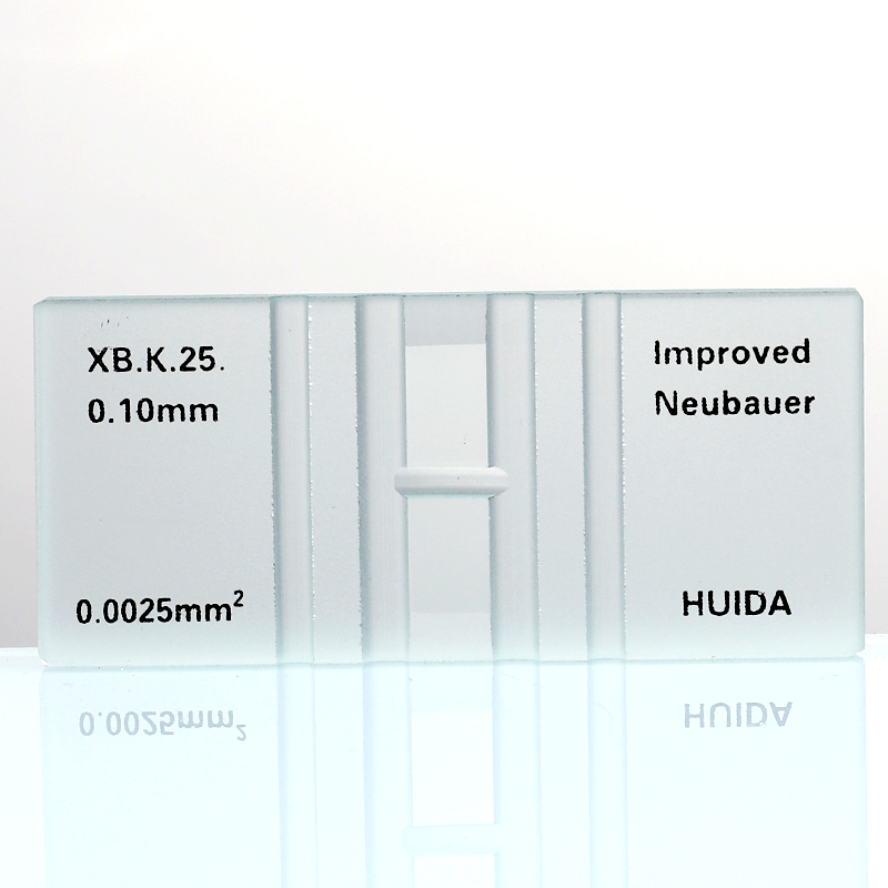包邮上海求精血细胞计数板血球计数板红血球细胞计数板生物改良牛鲍细菌记数板0.10mm1/400mm²血盖片-图2