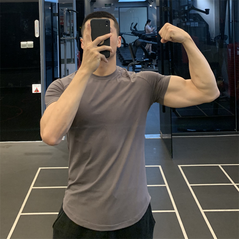 irontrap圆弧下摆男运动短袖t恤速干训练弹力纯色上衣健身衣服夏,淘宝优惠券,粉丝福利购,淘宝优惠卷