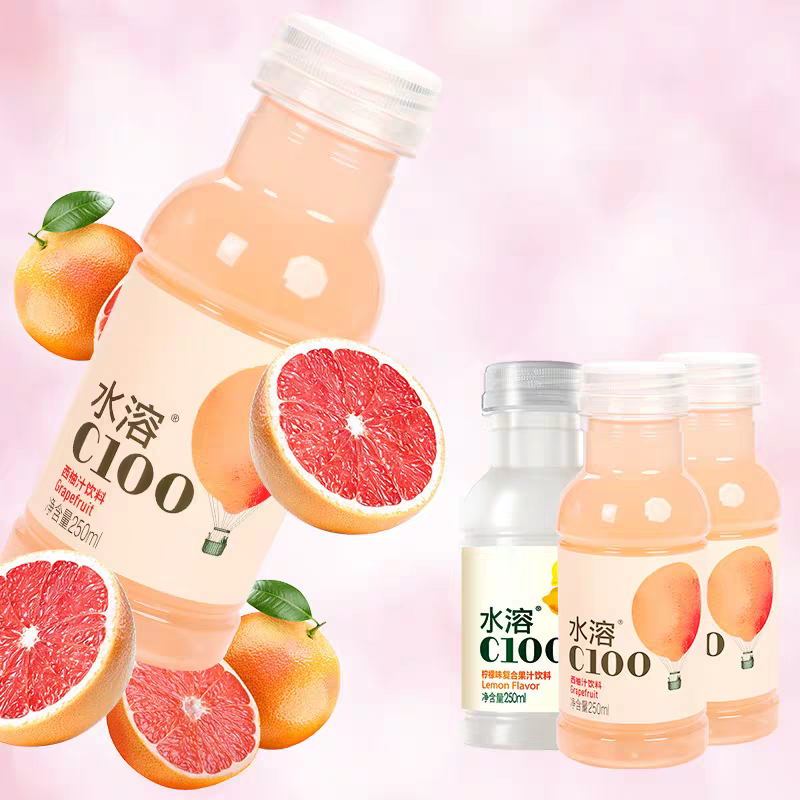 农夫山泉水溶C100柠檬西柚味复合果汁饮料250ml*4/6/12瓶维生素C,淘宝优惠券,粉丝福利购,淘宝优惠卷