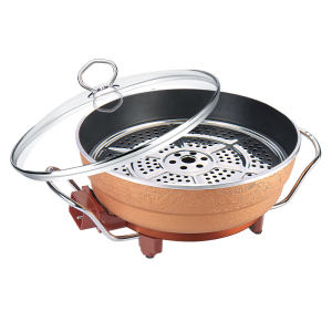 傻厨多功能电热锅电火锅电煮锅炒锅不粘锅一体锅烤肉锅家用锅巴饭