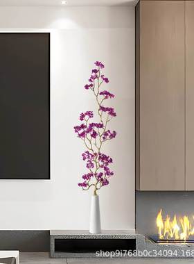 客厅红水晶发财树大型摆件玄关电视柜旁落地竖高招财高档乔迁