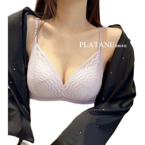 梧桐本色新款无钢圈三角杯性感美背文胸WN22163夏季露背小胸内衣 - 图3