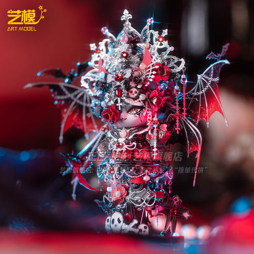 艺模喵之城天使恶魔 3D立体拼图金属拼装模型玩具摆件手工DIY礼物 - 图0