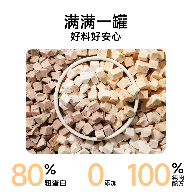 【新品】诚实一口猫狗冻干零食营养增肥发腮小彩罐鸡肉鸭肉鳕鱼 - 图1