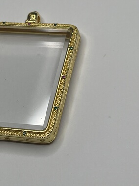 新款双面唐卡外壳擦擦盒子长方形高档精美黄铜吊坠挂件