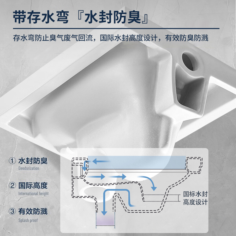 箭牌卫浴蹲便器蹲坑式蹲厕所便池冲水箱整套家用防臭卫生间旗舰店 - 图3