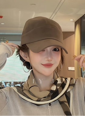 高级感秋冬复古鸭舌帽百搭