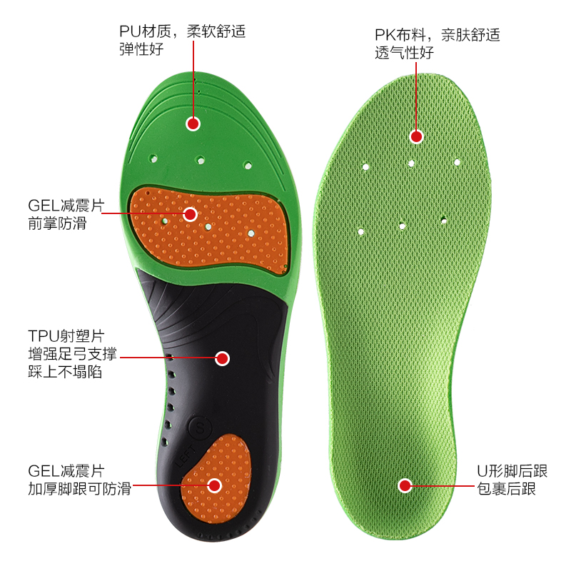 儿童扁平足鞋垫足弓垫矫形器偏平足支撑神器矫正塌陷高足外翻脚垫-图1