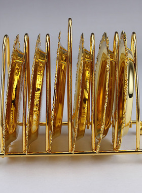 杯垫合金高档家居装摆件锌系列6个套装咖啡杯垫杯碟茶杯垫隔热垫