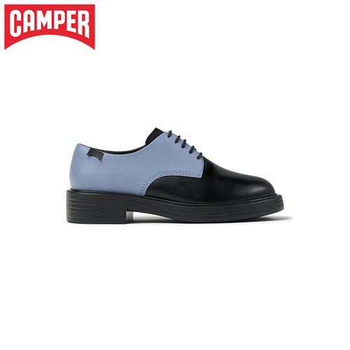 Camper看步女鞋Dean潮流百搭拼色系带皮鞋商务通勤舒适德比鞋 - 图0