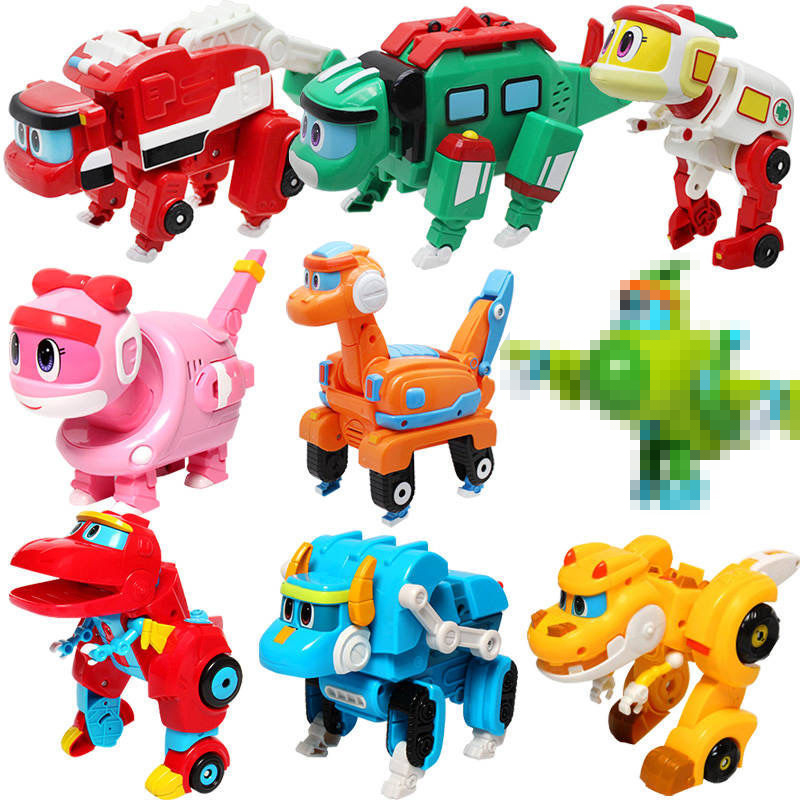 大号帮帮龙玩具变形车全套儿童玩具霸王棒棒龙韦斯恐龙探险队男孩 - 图0