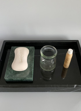 卫浴收纳盘洗手液瓶几何大理石