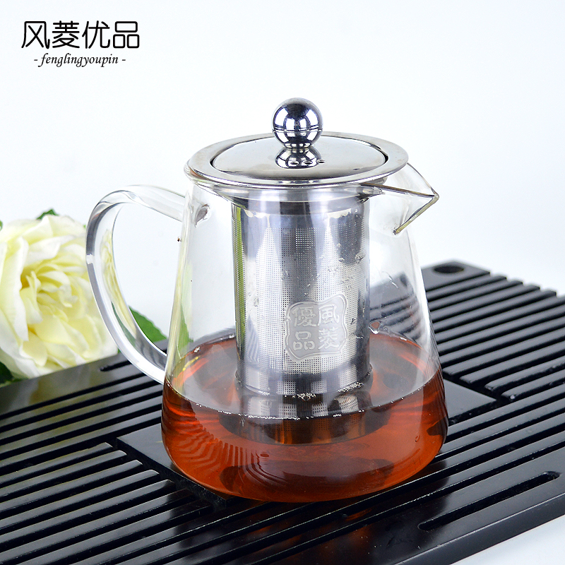 耐热迷你玻璃小茶壶过滤花红茶壶耐高温玻璃泡茶壶泡茶器功夫茶具
