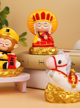 西游赐福创意家居树脂工艺品摆件西游记悟空现代办公桌面装饰