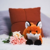 Импортная реалистичная плюшевая успокаивающая игрушка, большая кукла, лиса, енот