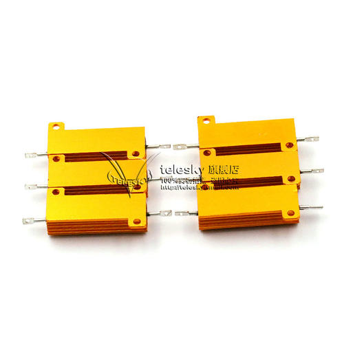黄金铝壳大功率金属电阻器RX24-100W 25 50 200W 20 100R欧10K 1K - 图3