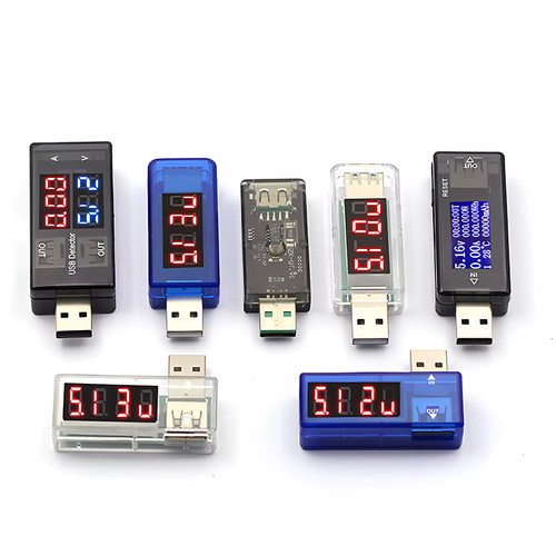 USB电压表电流表显示表头充电检测显示仪器充电器电流显示器测试 - 图0