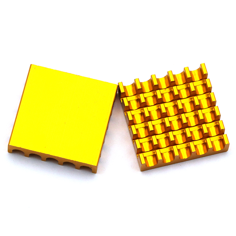 电子散热片 铝型材散热器CPU路由散热器led尺寸22*22*5MM (2个) - 图0