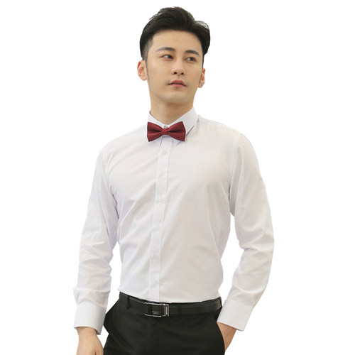 伴郎服装男兄弟装团服礼服婚礼白色衬衫西装长袖修身新郎结婚衣服 - 图3