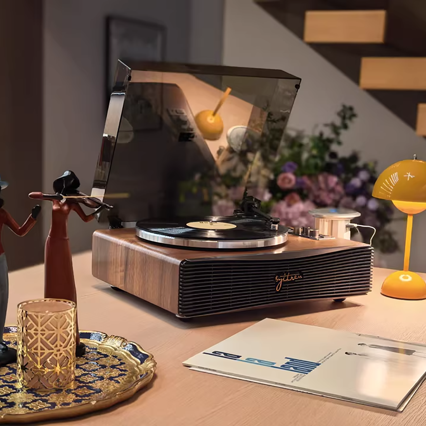 赛塔林黑胶唱片机复古音响蓝牙音箱摆件PARON二代家用留声机,淘宝优惠券,粉丝福利购,淘宝优惠卷