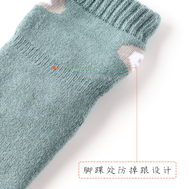 宝宝防滑学步全棉秋冬毛圈袜地板袜 蜗牛派对儿童袜子(0-16岁)