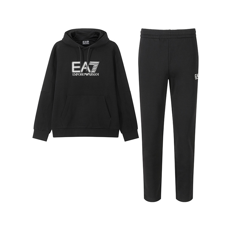 【自营】EMPORIO ARMANI/阿玛尼男士加绒款运动衫运动裤运动套装 - 图1