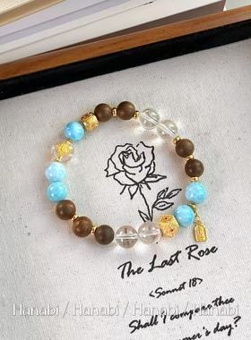 ＜花火商店＞至上系列 - 天然沉香奇楠海纹石白水手串