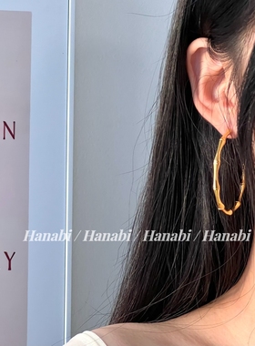 花火商店简约优雅镀真金竹节手镯