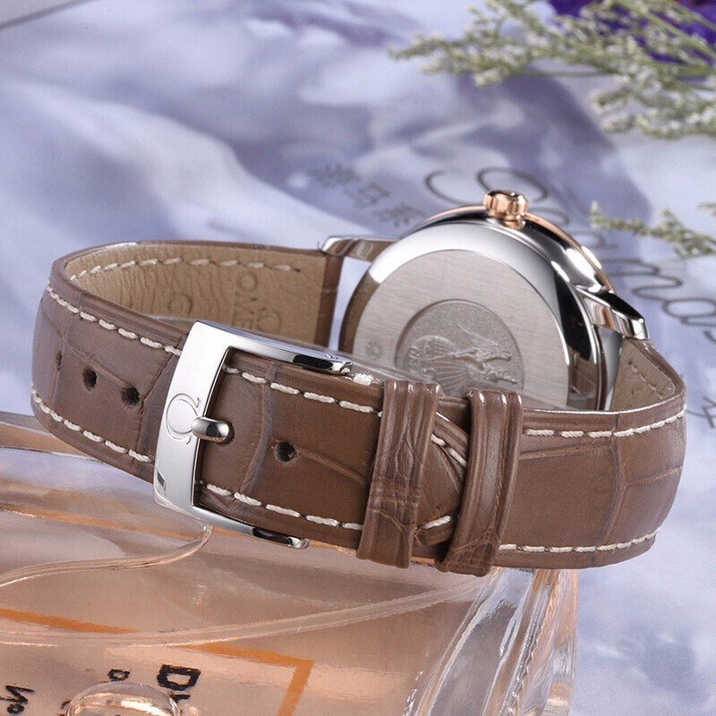 瑞士正品欧米茄碟飞系列机械女表 计时分手表海外瑞士腕表