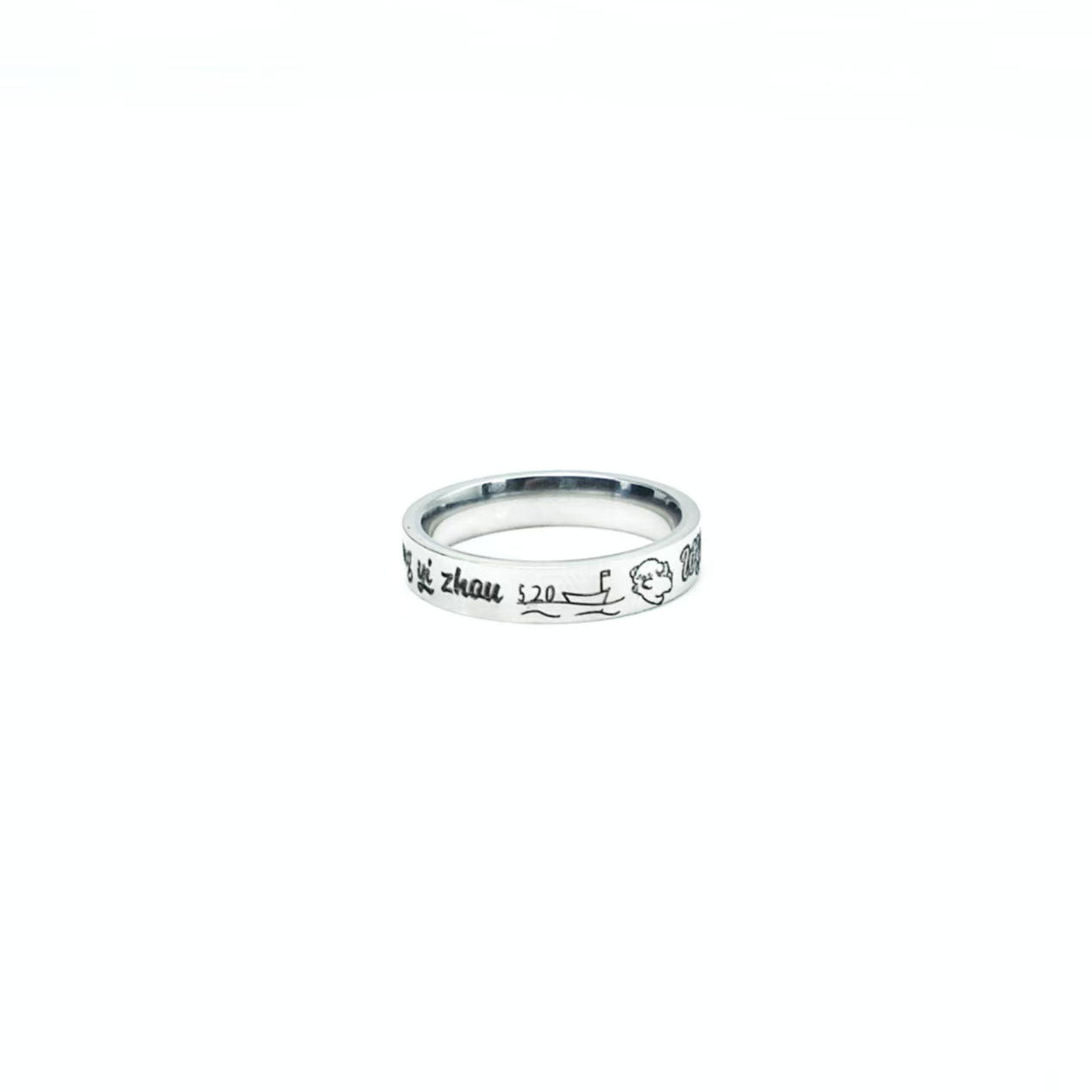 Fan support ring signed by Wang Yizhou
