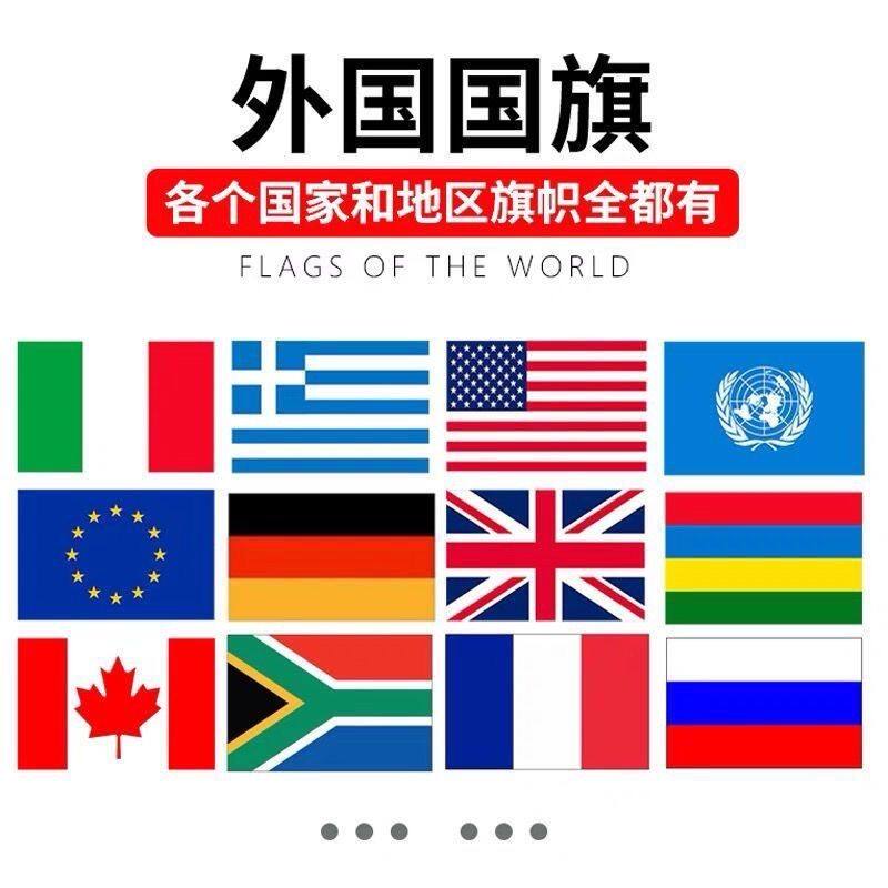 巴勒斯坦国旗世界各国手摇红旗旗帜旗子定制大号 - 图2