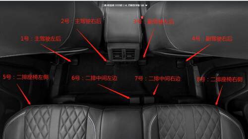 适用于广汽劲炫欧蓝德前中座椅装饰盖滑轨导轨螺丝堵盖内踏板原厂 - 图1