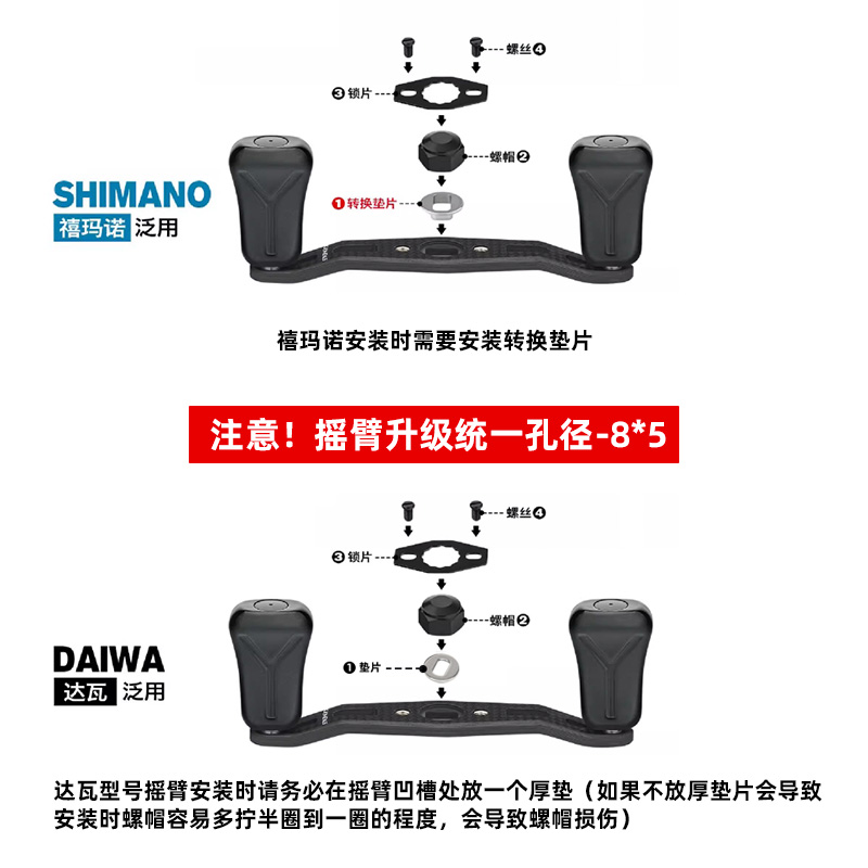 Gomexus革梦士摇臂水滴轮摇臂握丸蒙塔尼蜘蛛阿德改装配件碳纤维 - 图1