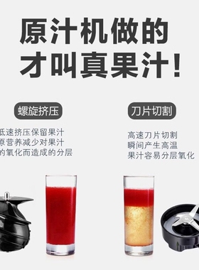 西兰普榨汁机渣汁分离家用小型全