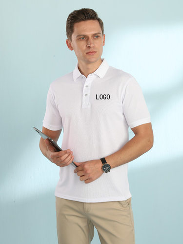 翻领丝短袖poo衫衫定l制logo广告t衫冰纤维定做文化工作团恤队服 - 图1