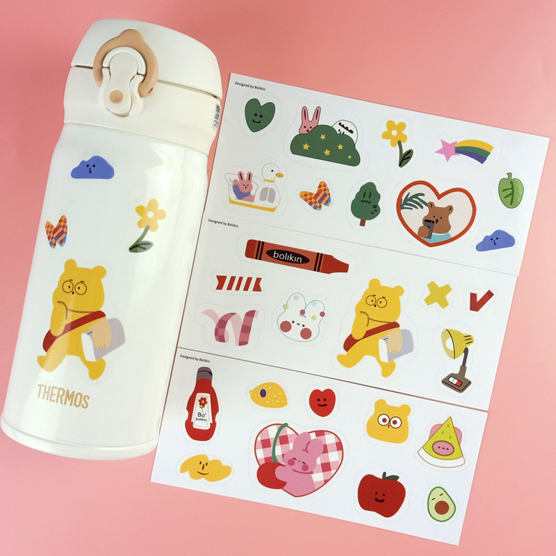 水杯保温杯贴纸防水无痕装饰diy全贴杯子贴纸贴画装饰小图案可爱,淘宝优惠券,粉丝福利购,淘宝优惠卷