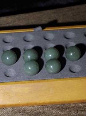 16mm新疆且末蓝和田玉糖青色圆珠手串佛珠手工配饰diy手链半成品