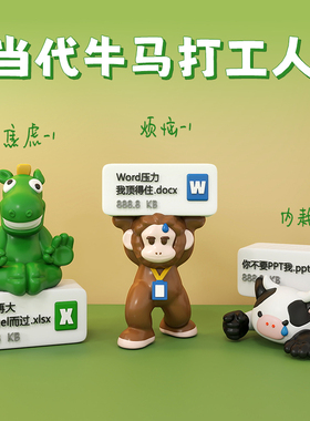 初见打工人解压治愈办公室小摆件