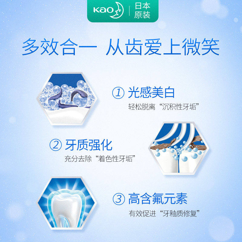 日本花王珂利灵高浓度含氟防蛀牙膏 花王个护海外牙膏